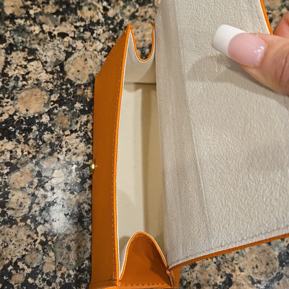 Tory Burch Orange Hard Glasses Case